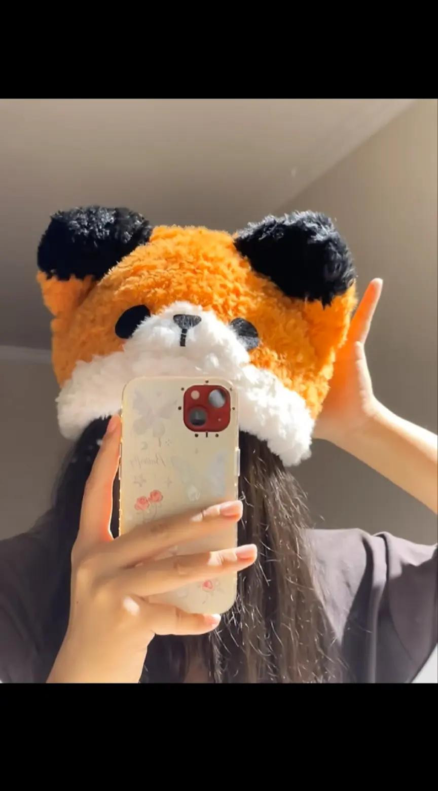 Hướng dẫn móc mũ con cáo màu cam trắng đen