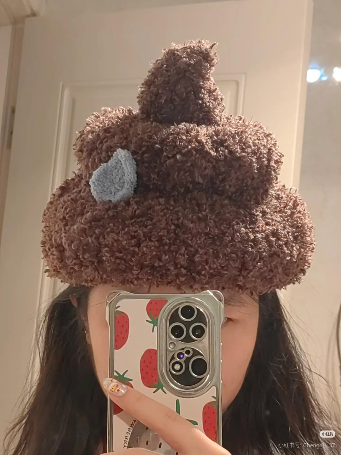 Hướng dẫn móc mũ cục cớt len xù màu nâu