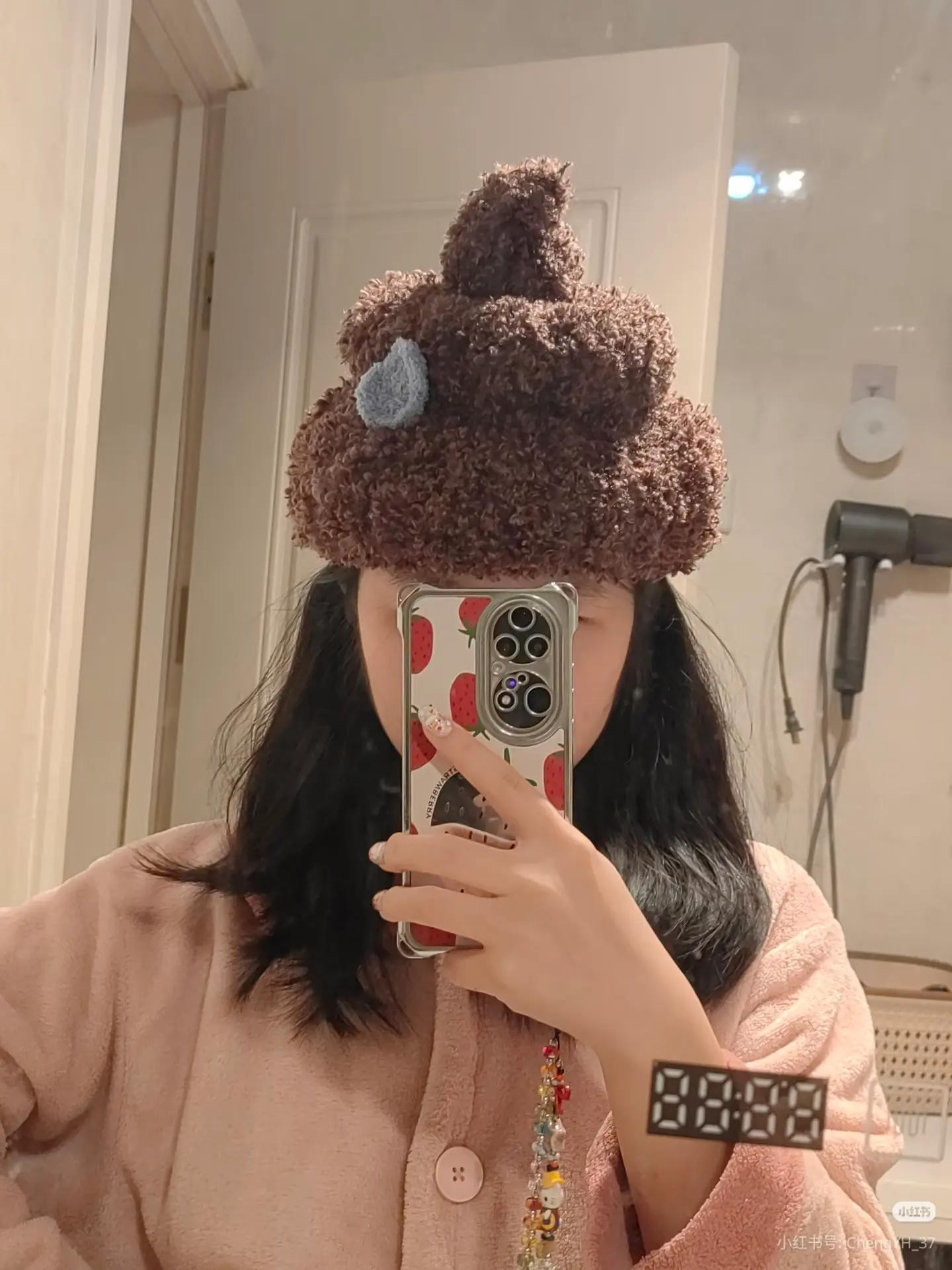 Hướng dẫn móc mũ cục cớt len xù màu nâu