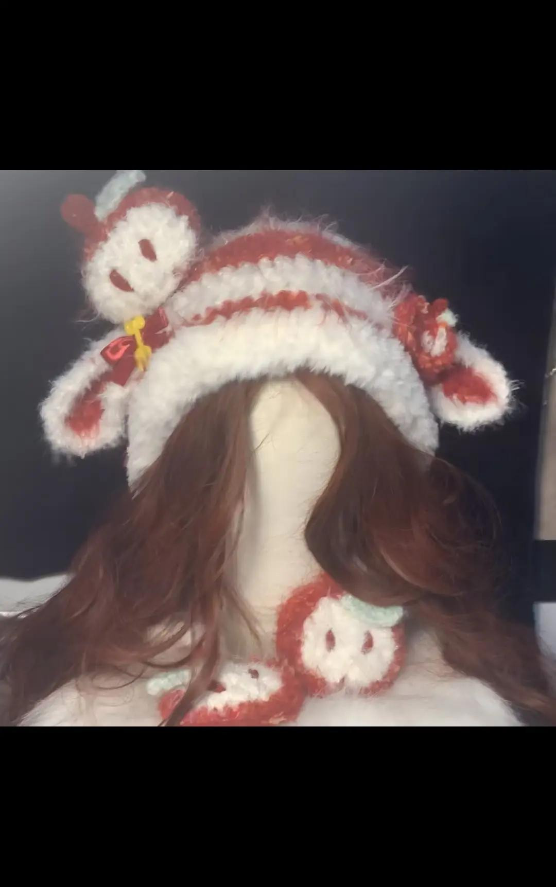 Hướng dẫn móc mũ cừu Giáng Sinh len bông mềm