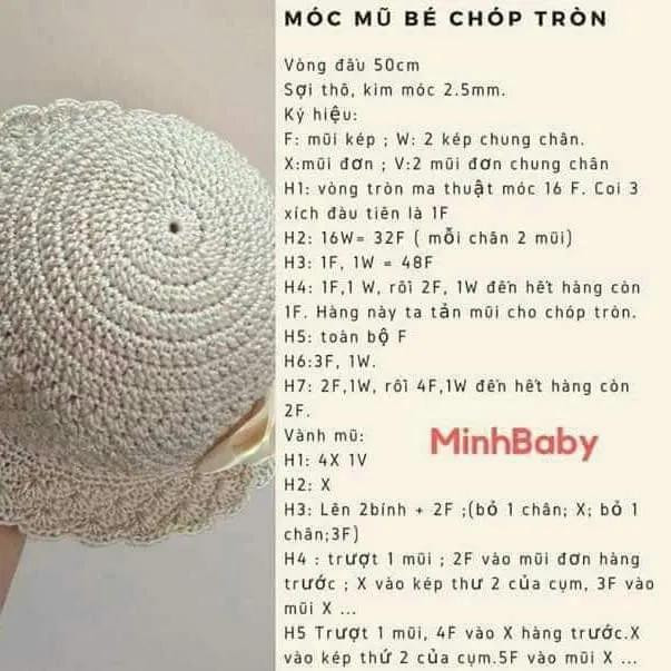 Hướng dẫn móc mũ len cho bé hình dưa chuột và thỏ dễ thương