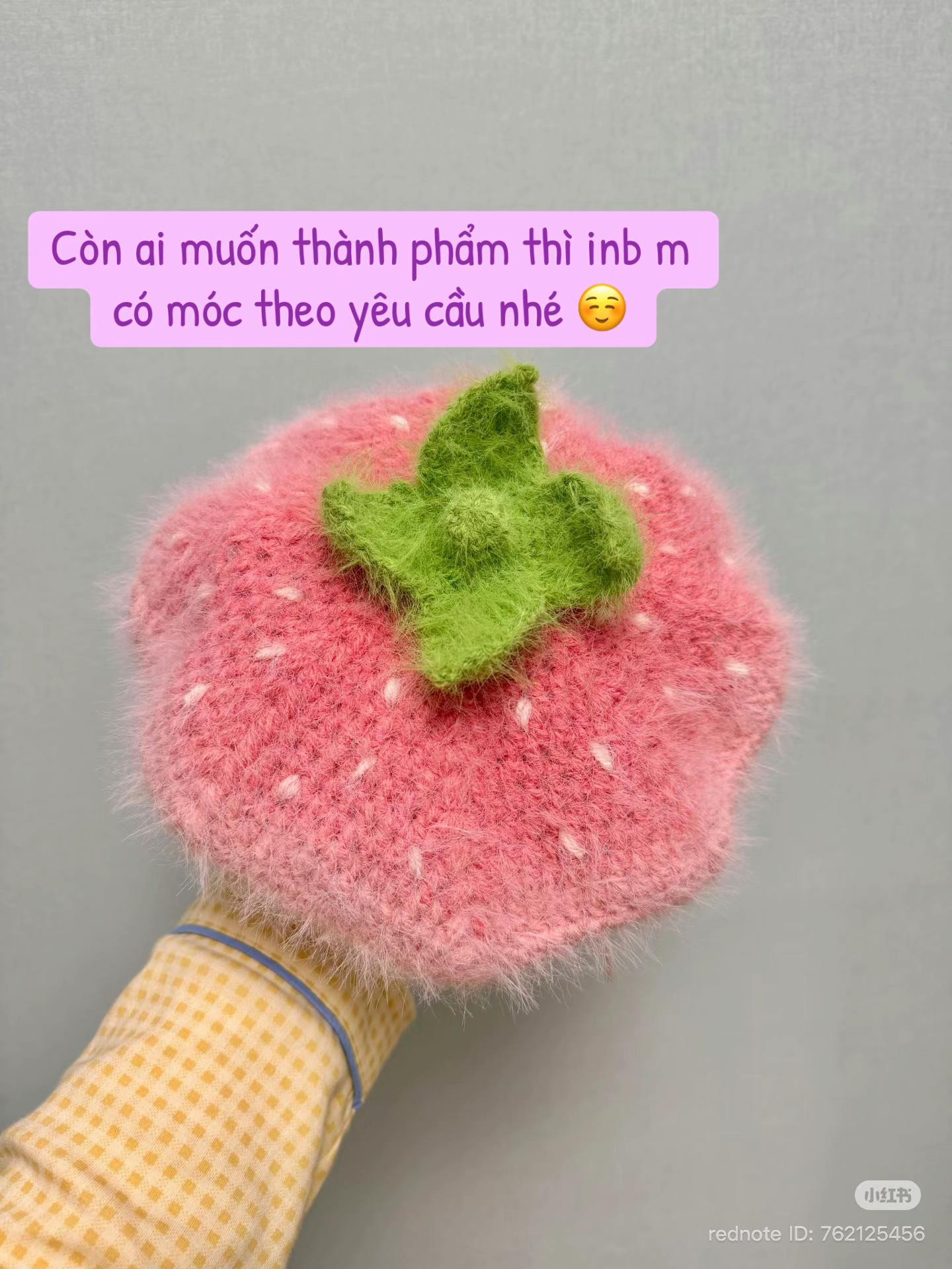 Hướng dẫn móc mũ len lông vũ hình trái dâu tây dễ thương