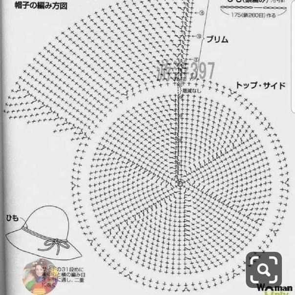 Hướng dẫn móc mũ rộng vành màu xanh với nơ