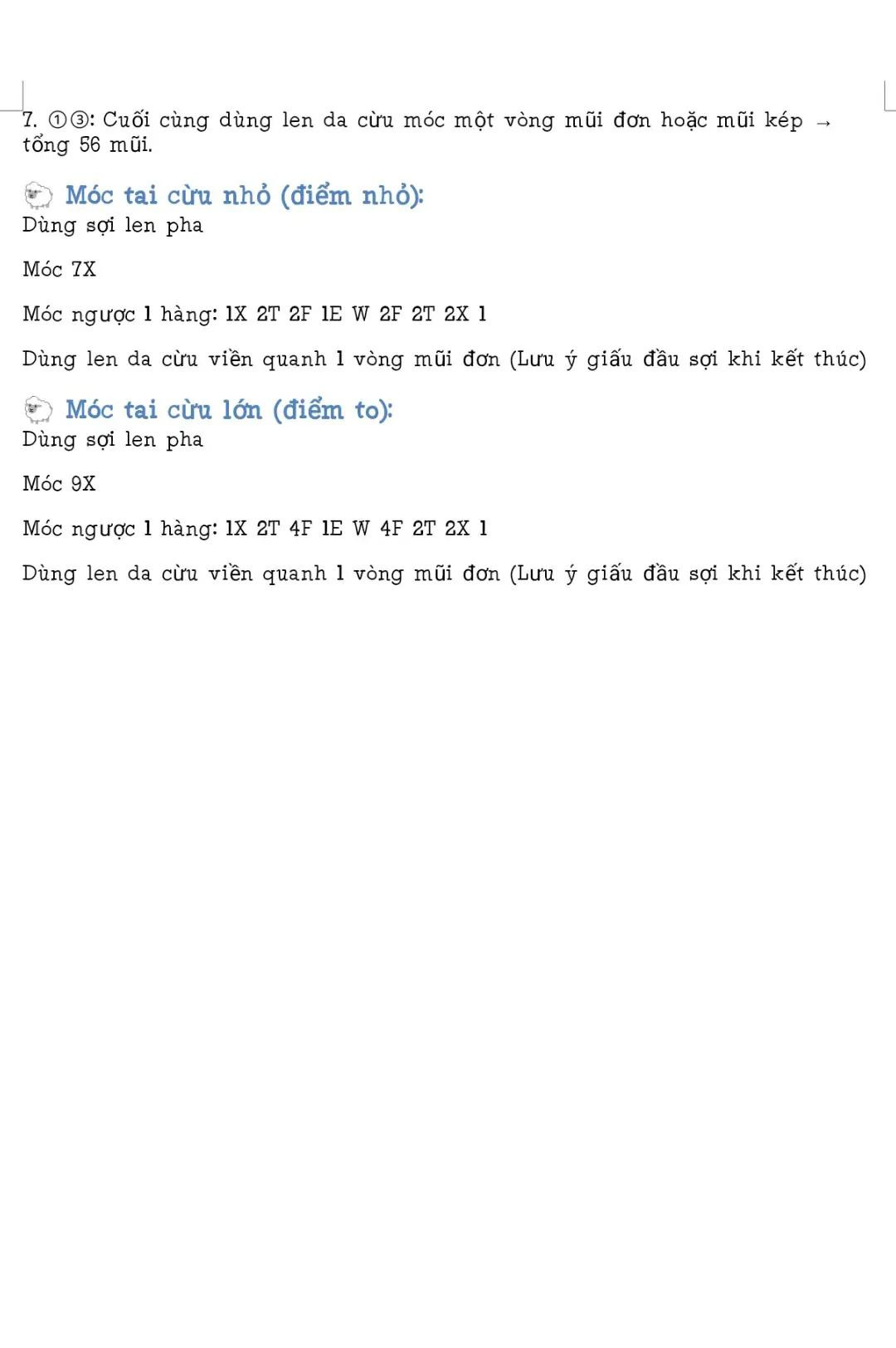 Hướng dẫn móc mũ tai cừu len da cừu màu pastel