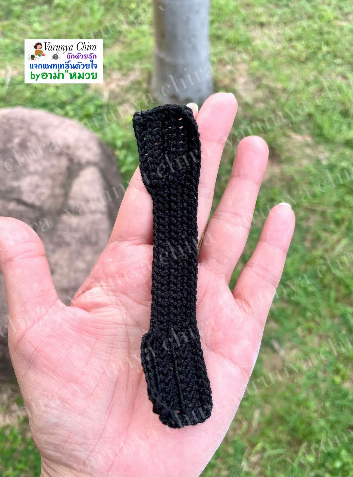 Hướng dẫn móc nơ cổ bướm màu đen