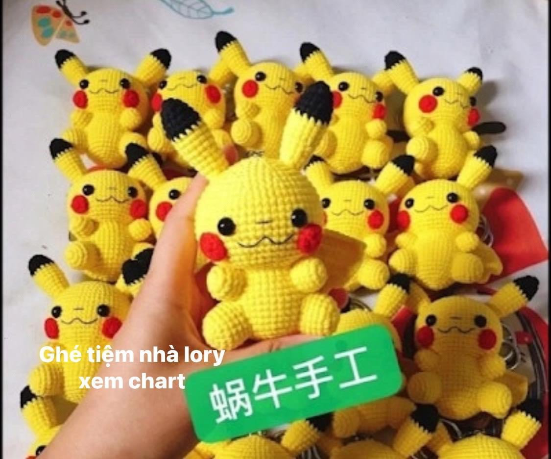 Hướng dẫn móc Pikachu đáng yêu: Đầu, thân, tay chân