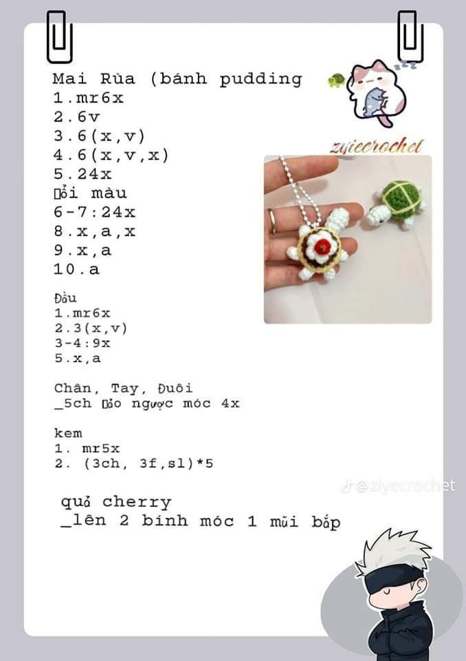 Hướng dẫn móc quả cà tím mini và dâu tây Tsum Tsum dễ thương