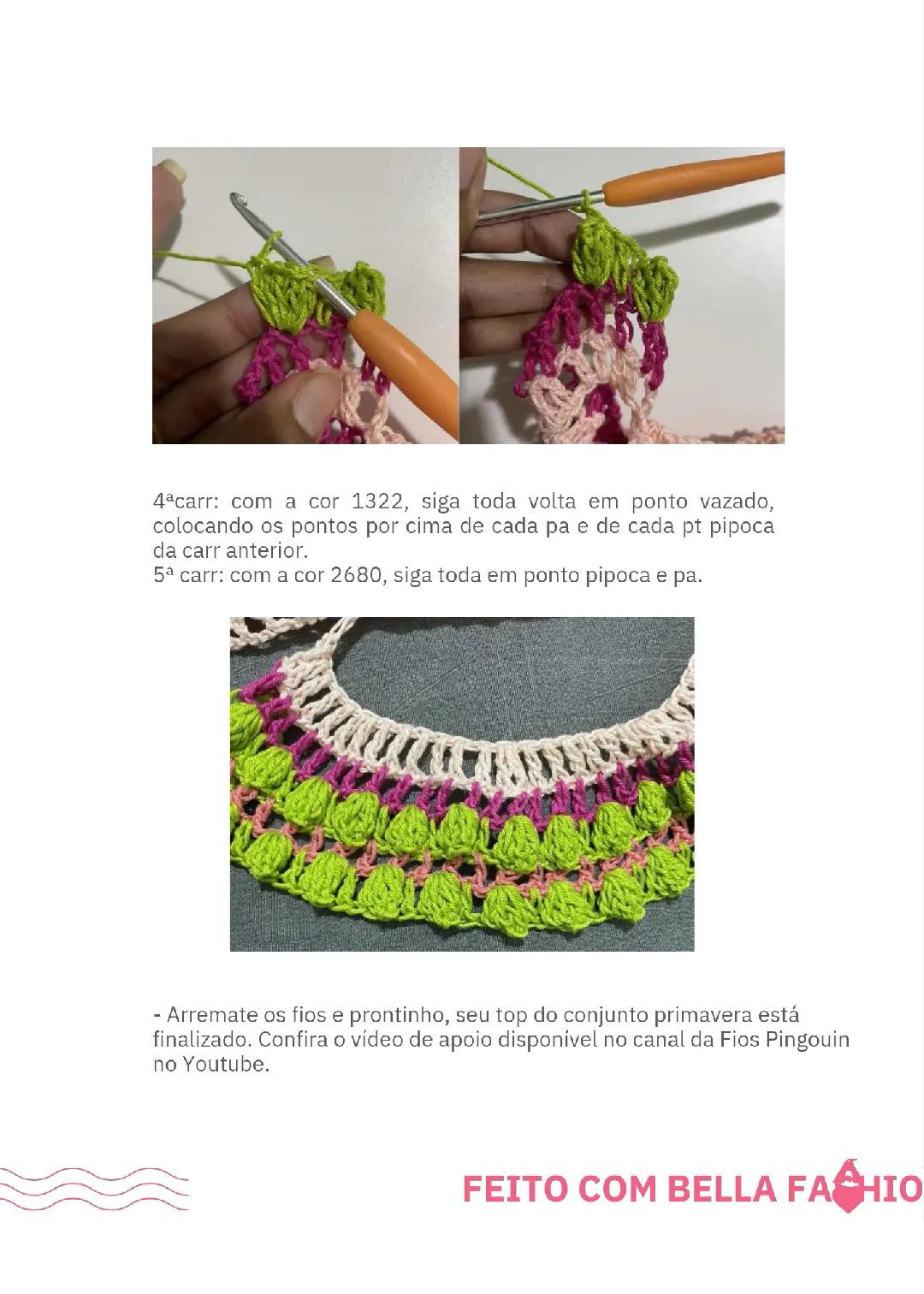 HƯỚNG DẪN MÓC SAIA CONJUNTO PRIMAVERA BELL FASHION HẤP DẪN ĐA MÀU