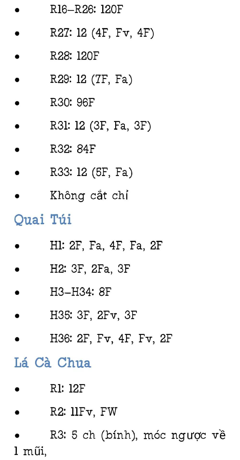 Hướng dẫn móc túi Ba lô Cà chua màu đỏ