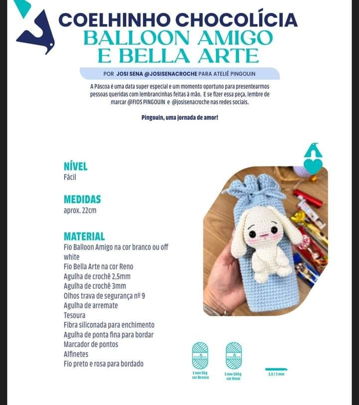 HƯỚNG DẪN MÓC TÚI BÚP BÊ THỎ CHOCOLICIA