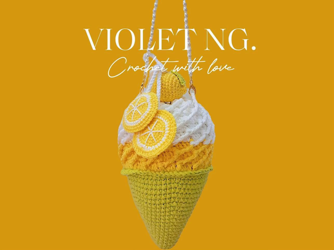 Hướng dẫn móc túi kem chanh vàng trắng