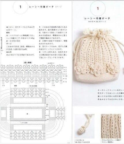 Hướng dẫn móc túi rút dây hoa văn ren