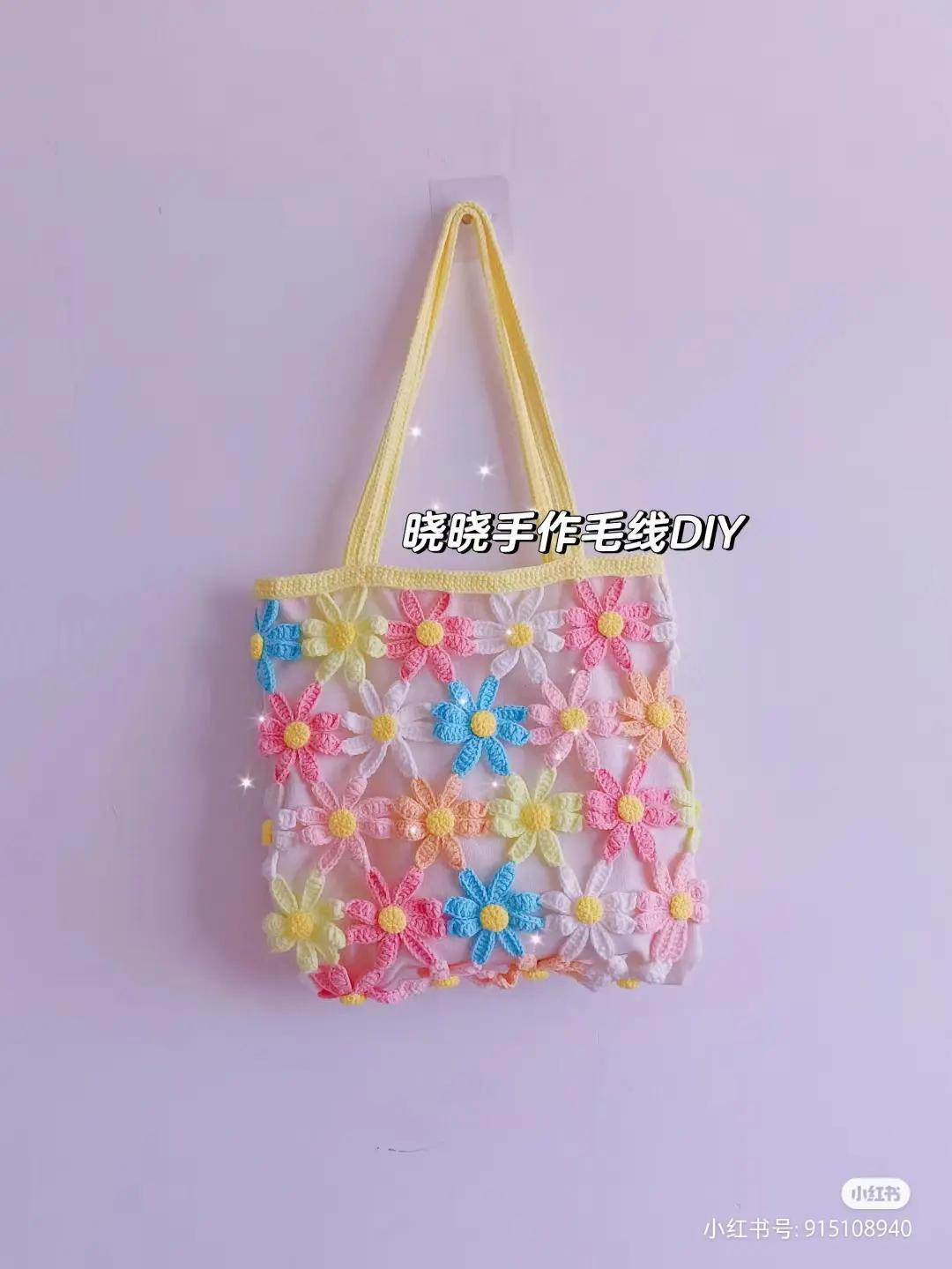 Hướng dẫn móc túi tote hoa cúc nhiều màu sắc dễ thương