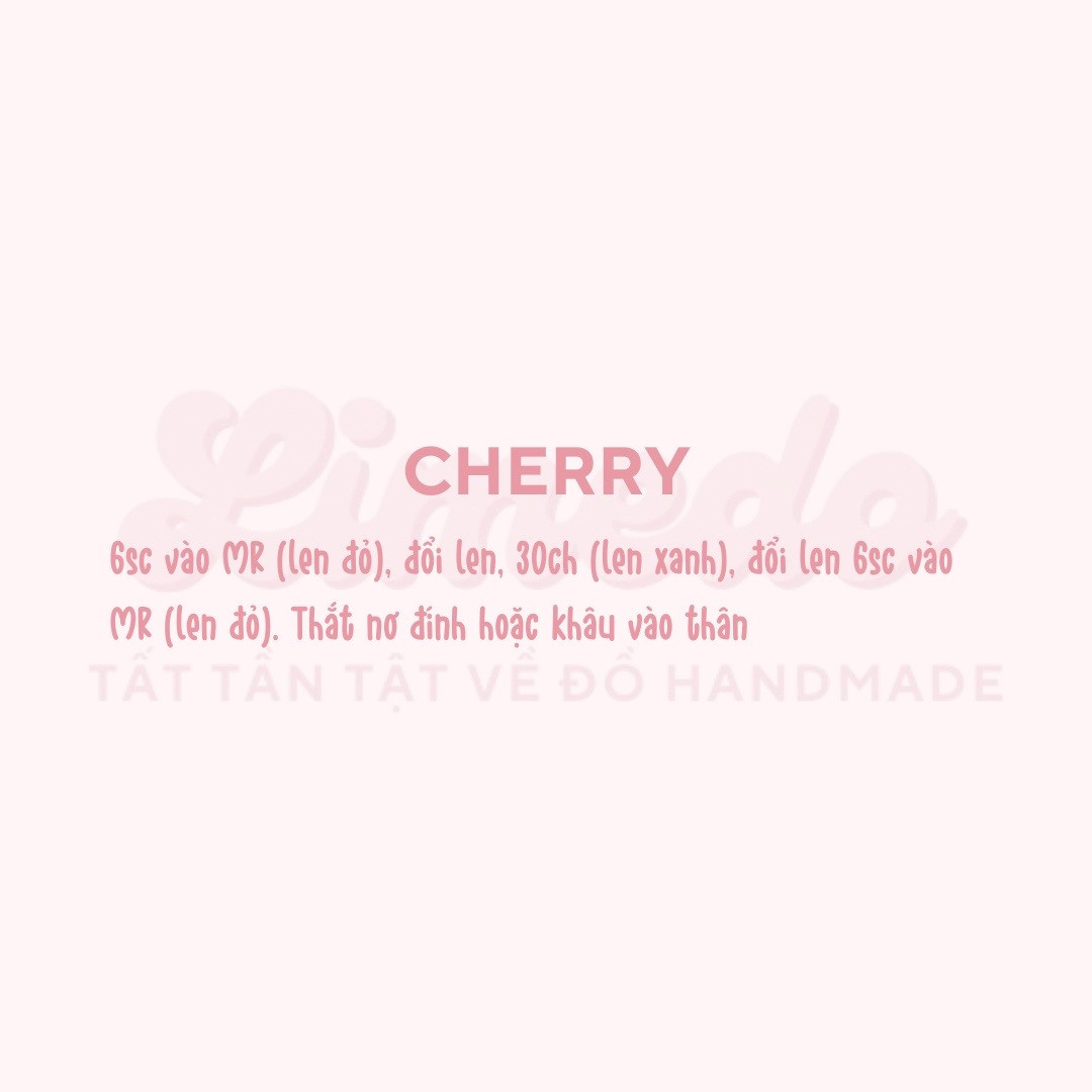 Hướng dẫn móc túi xách nhỏ màu hồng trang trí anh đào