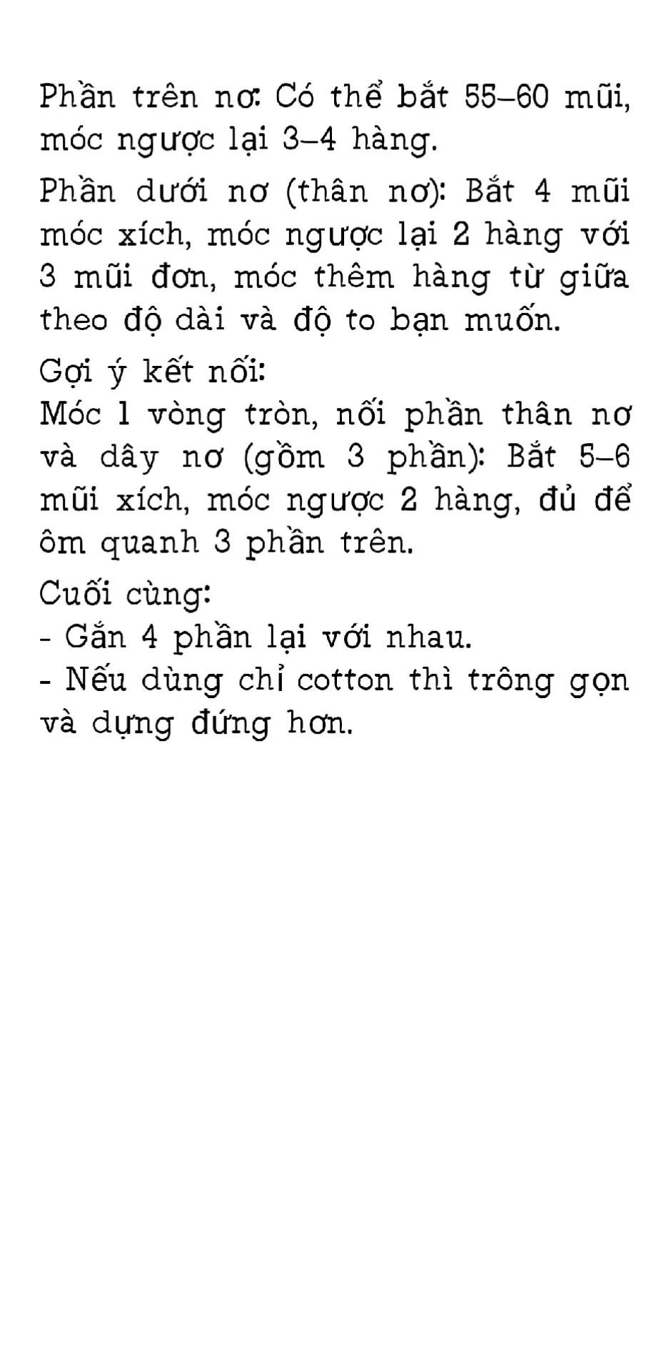 Hướng dẫn móc túi xách nơ bướm màu kem