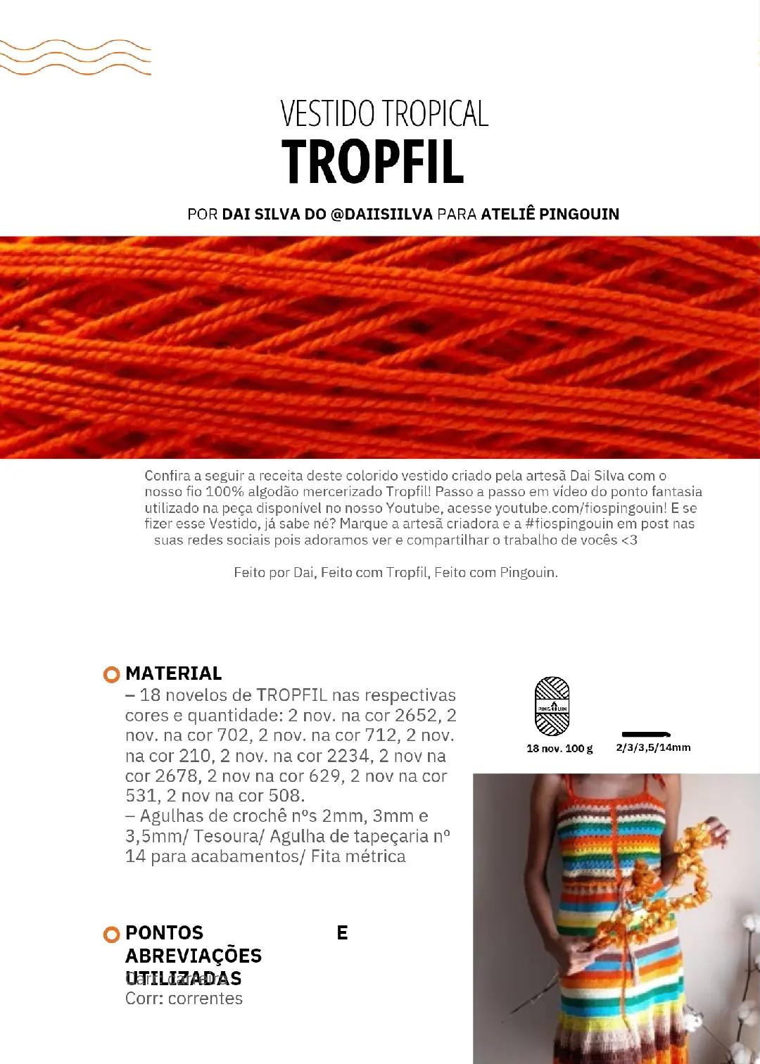 HƯỚNG DẪN MÓC VESTIDO TROPICAL TROPFIL - BẢNG CHART VÀ CÁCH THỰC HIỆN CHI TIẾT