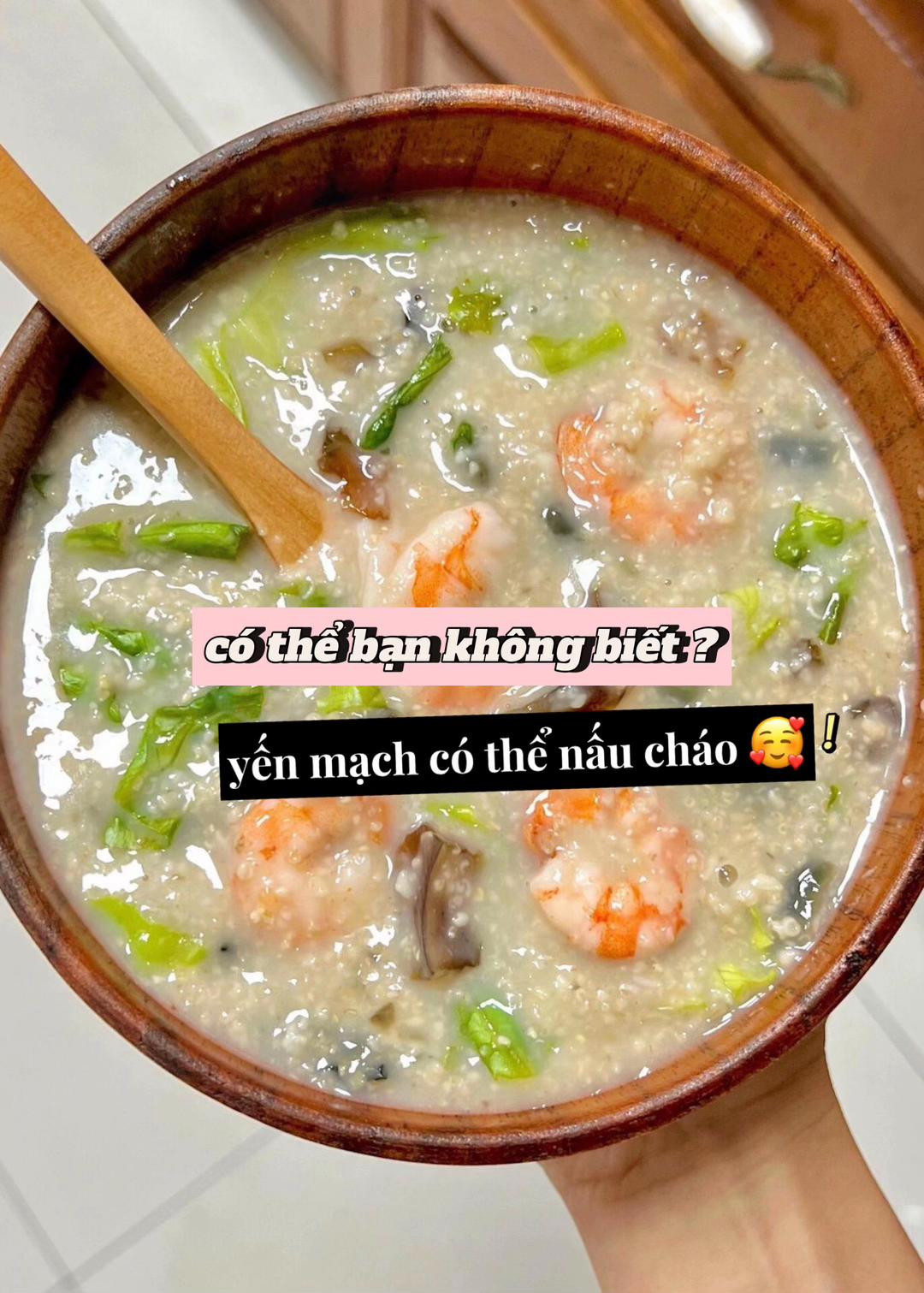 Hướng dẫn nấu cháo yến mạch tôm trứng bách thảo giảm cân ngon miệng