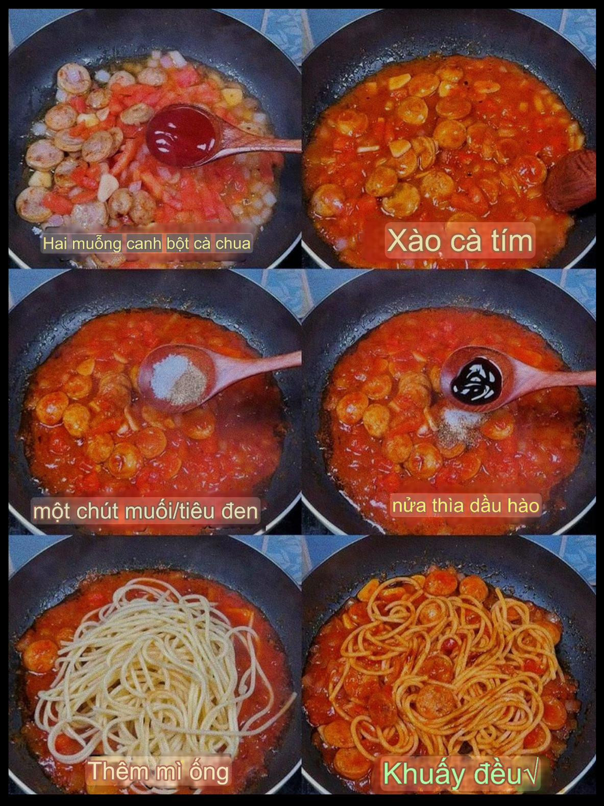 Hướng dẫn nấu mì ống sốt cà chua xúc xích đơn giản tại nhà