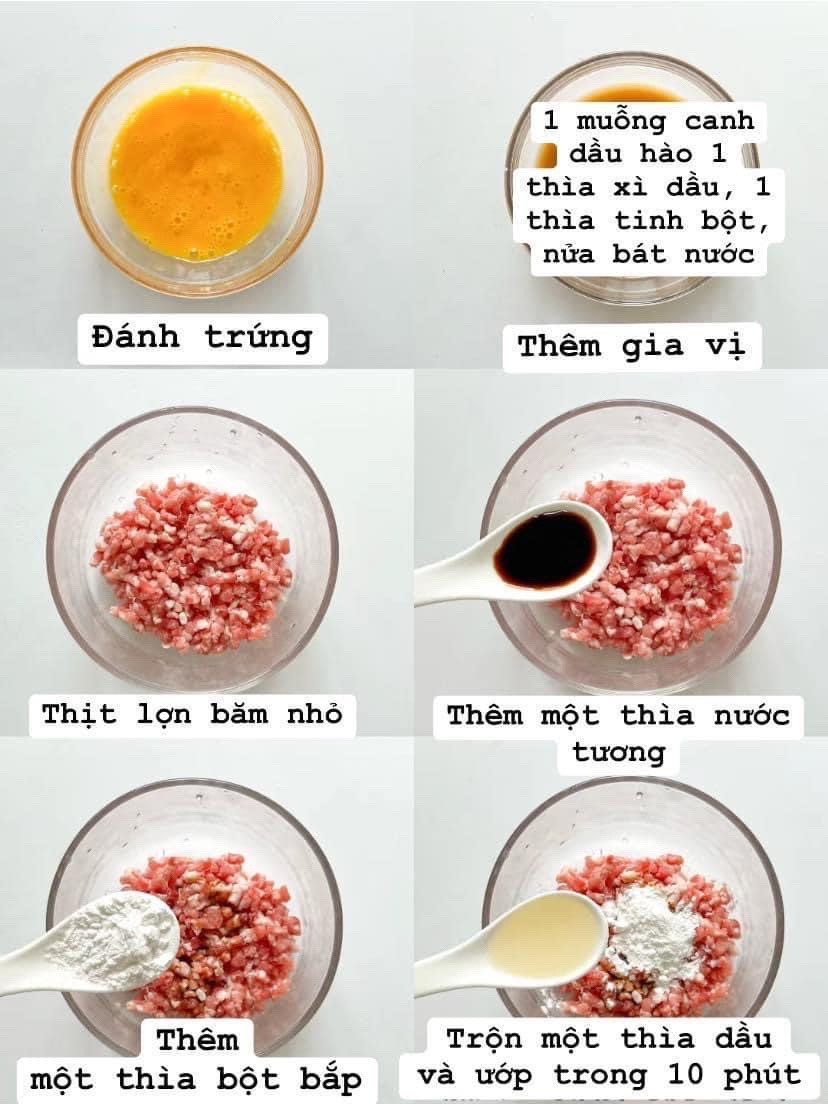 Hướng dẫn nấu món thịt băm xào đậu phụ trứng, cơm trắng