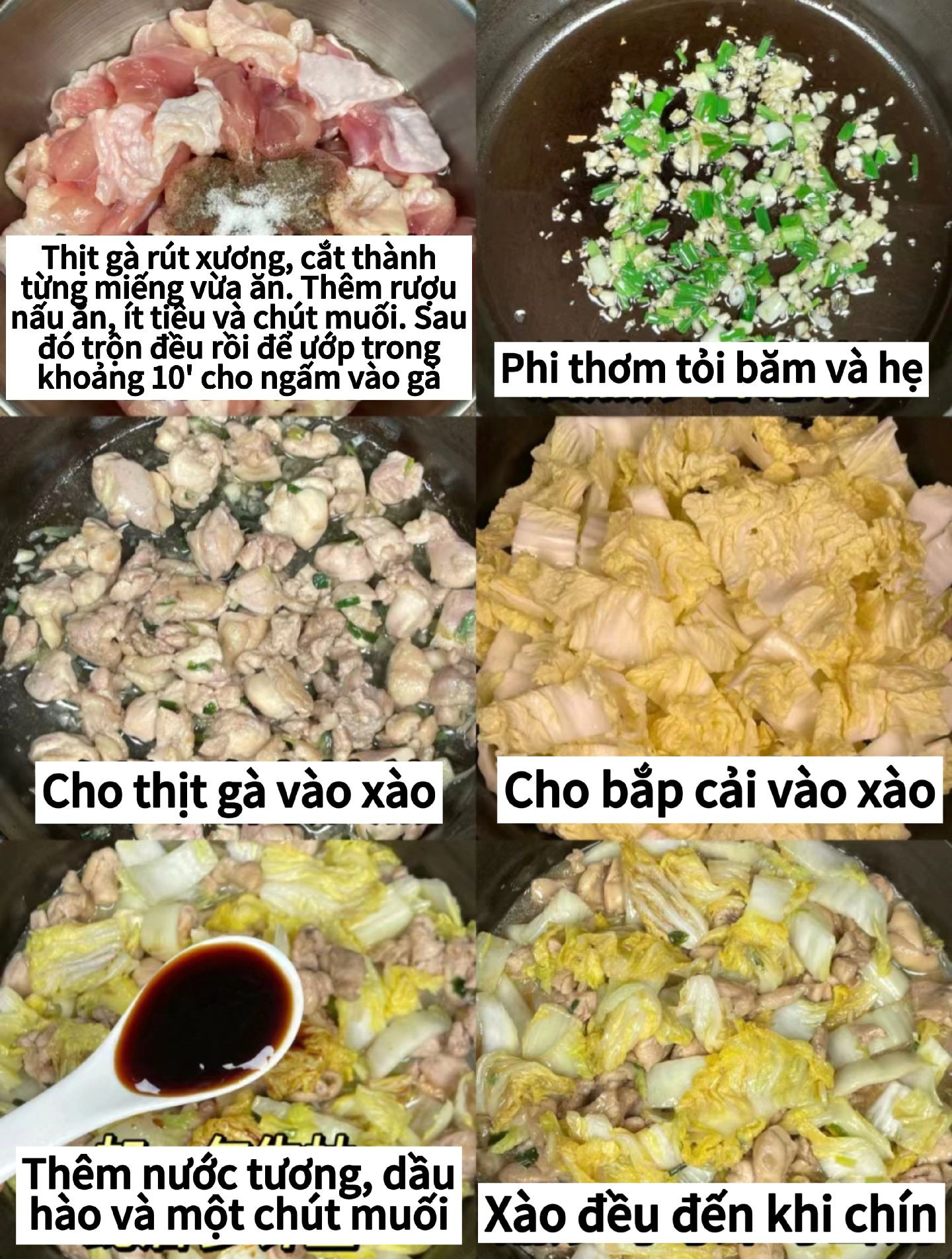 Hướng dẫn nấu món thịt gà xào bắp cải ngon tuyệt, ăn kèm cơm trắng