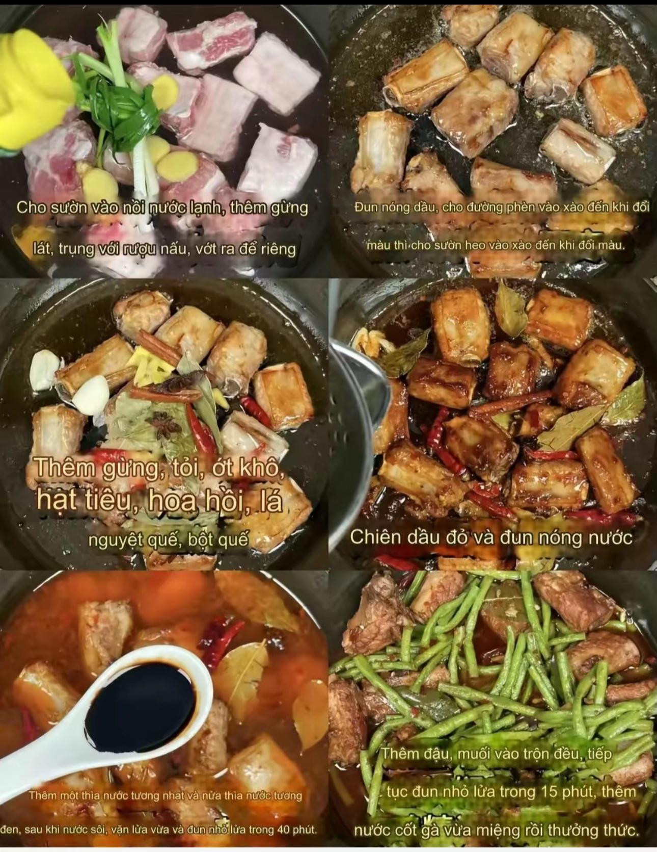 Hướng dẫn nấu sườn xào đậu que ngon miệng, sốt đậm đà