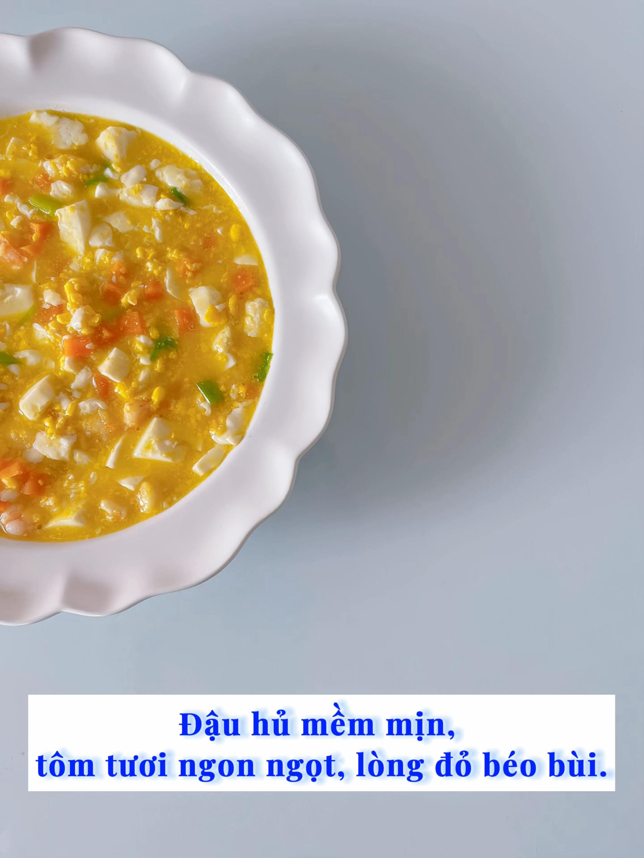 Hướng dẫn nấu Súp đậu trứng tôm dinh dưỡng cho bé trên 10 tháng tuổi