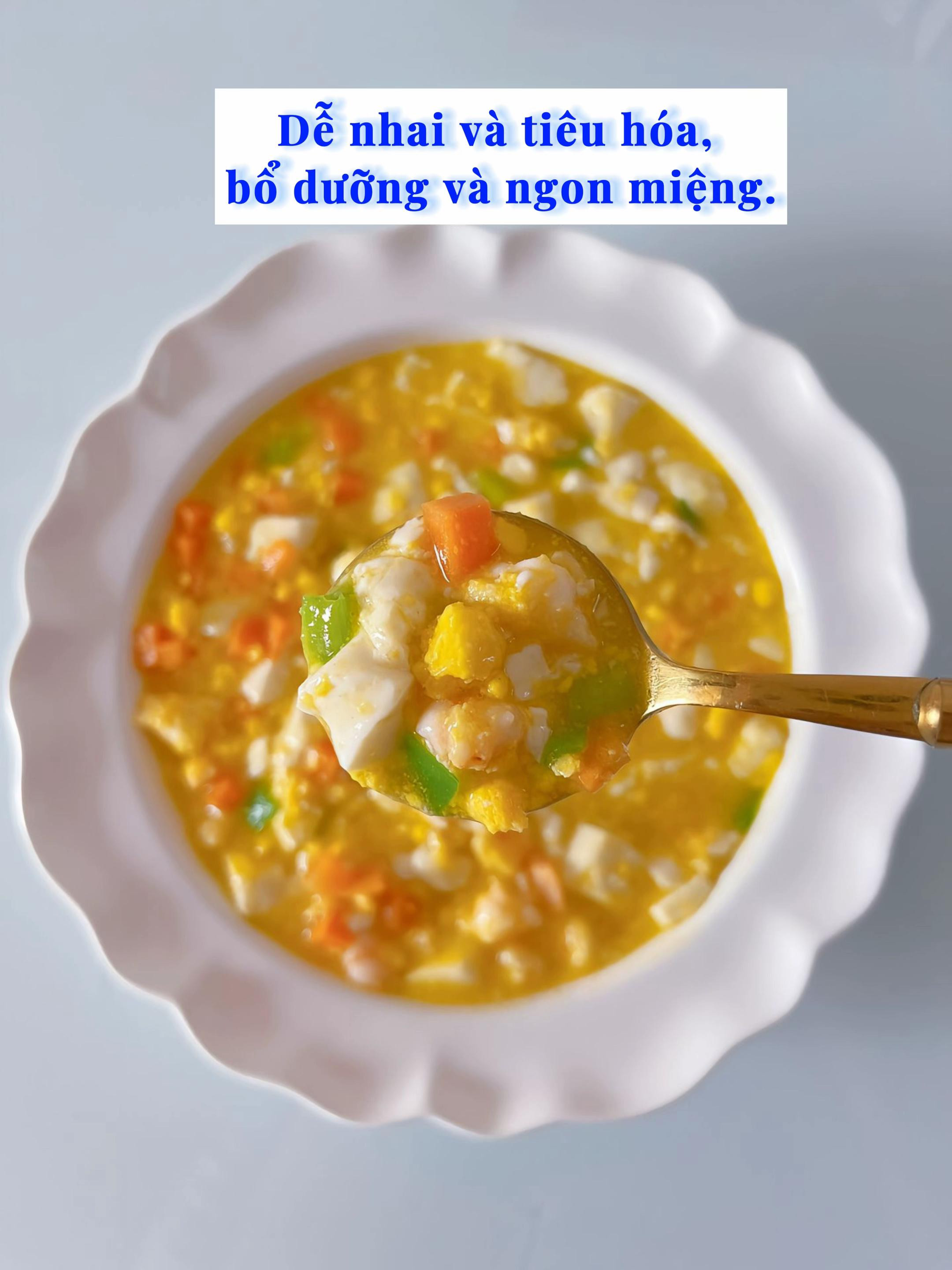 Hướng dẫn nấu Súp đậu trứng tôm dinh dưỡng cho bé trên 10 tháng tuổi