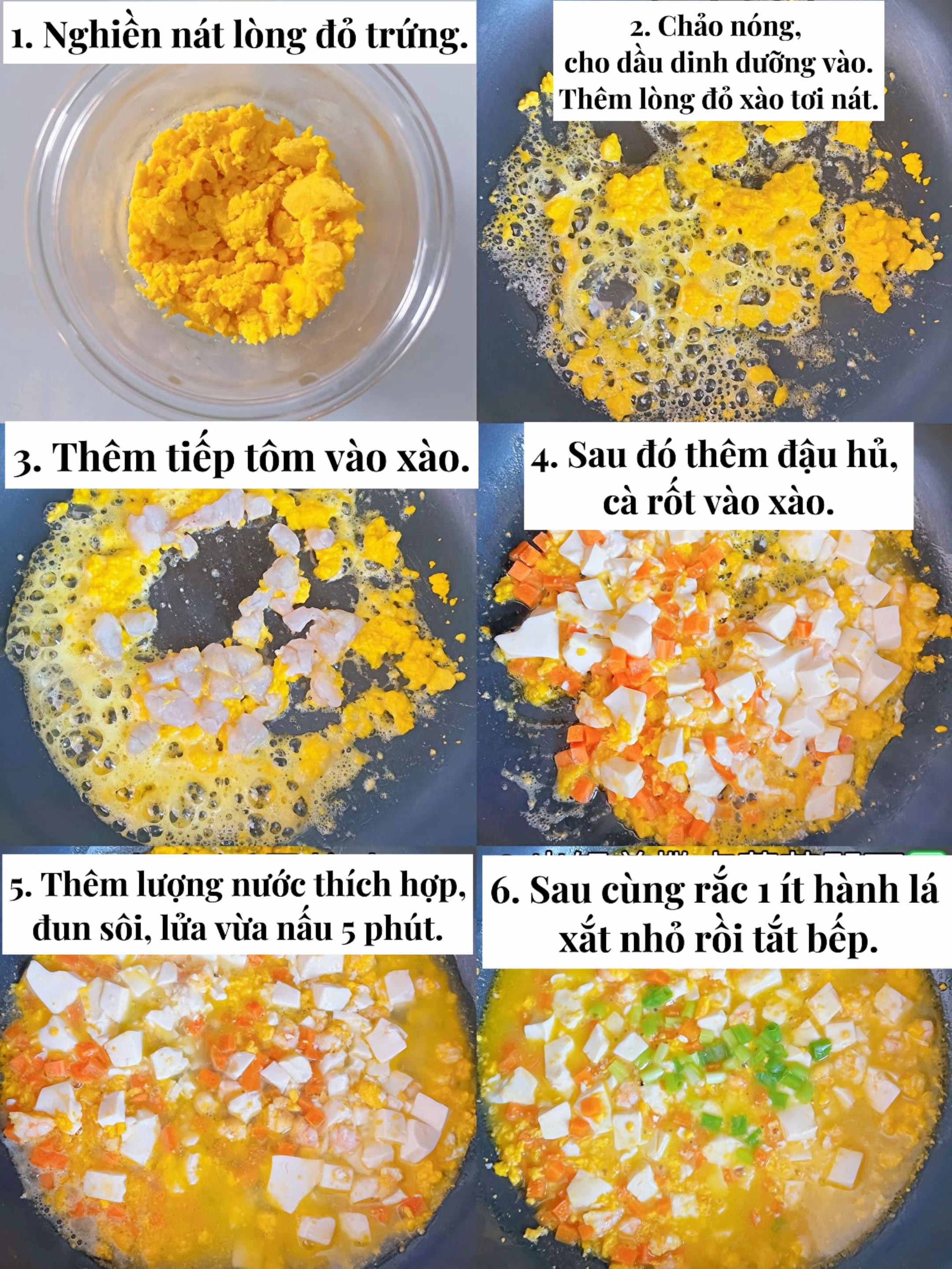 Hướng dẫn nấu Súp đậu trứng tôm dinh dưỡng cho bé trên 10 tháng tuổi