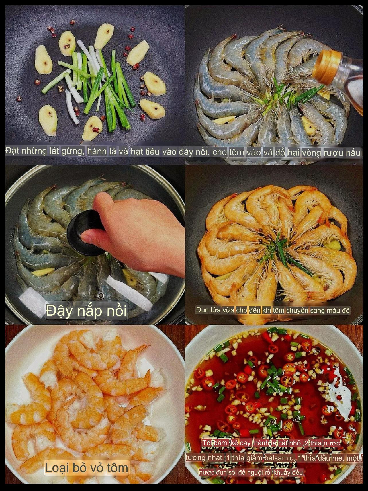 Hướng dẫn nấu tôm hấp rượu trắng thơm ngon, cách làm nước chấm tỏi ớt chua cay đơn giản