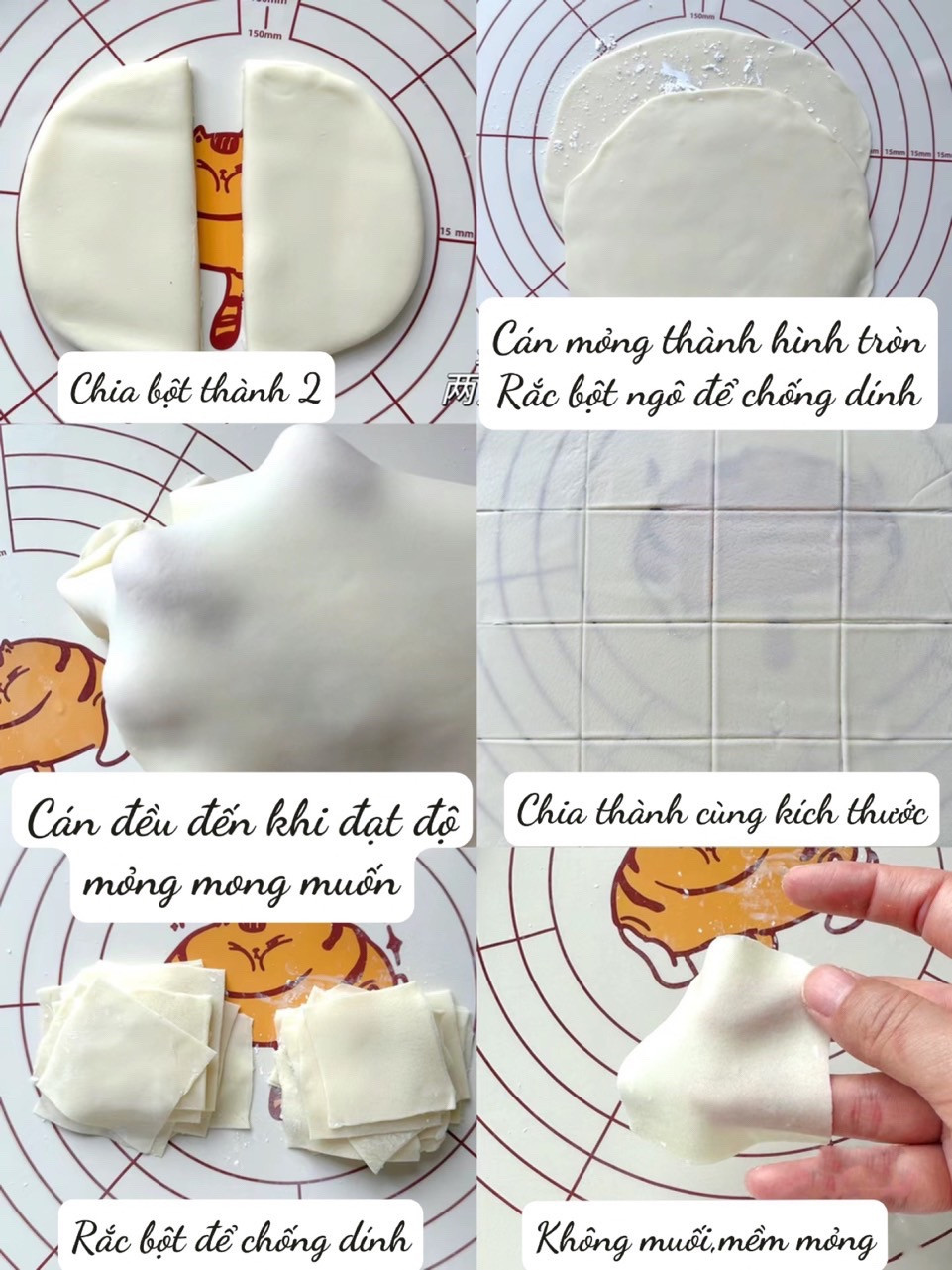 Hướng dẫn tự làm vỏ hoành thánh mỏng mềm không muối, công thức đơn giản thành công ngay lần đầu