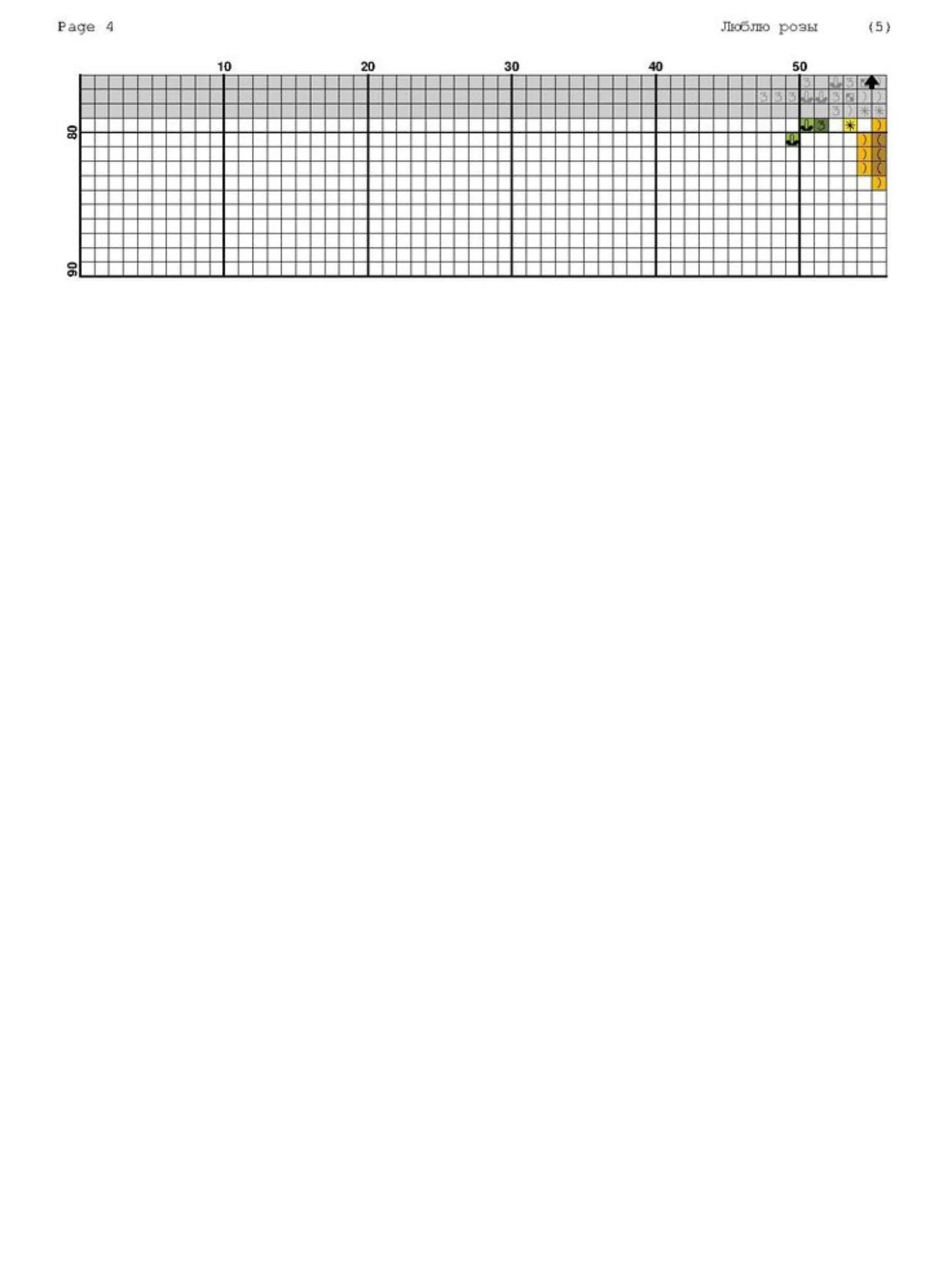 I Love Roses - Cross Stitch Pattern Chart