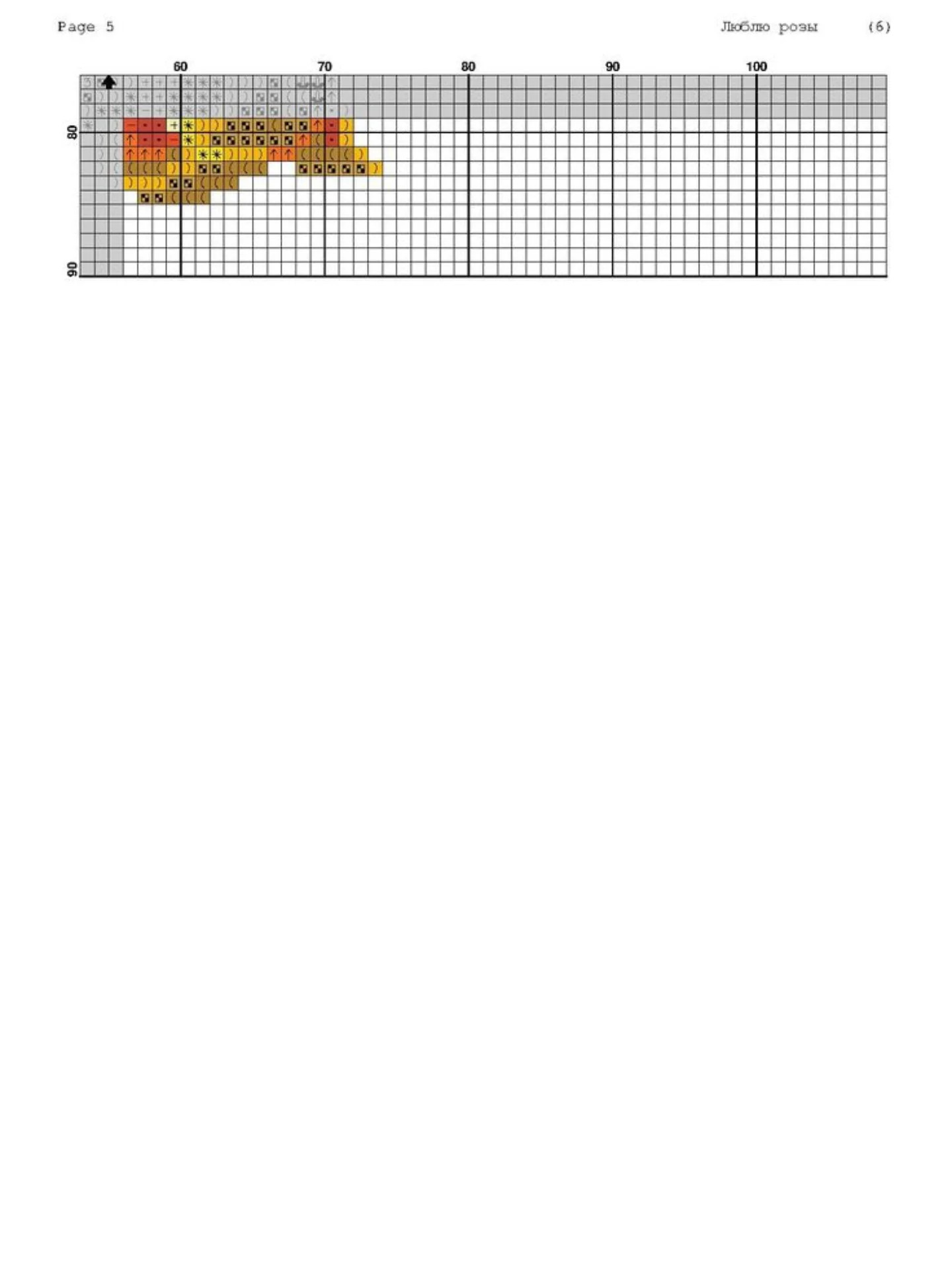 I Love Roses - Cross Stitch Pattern Chart
