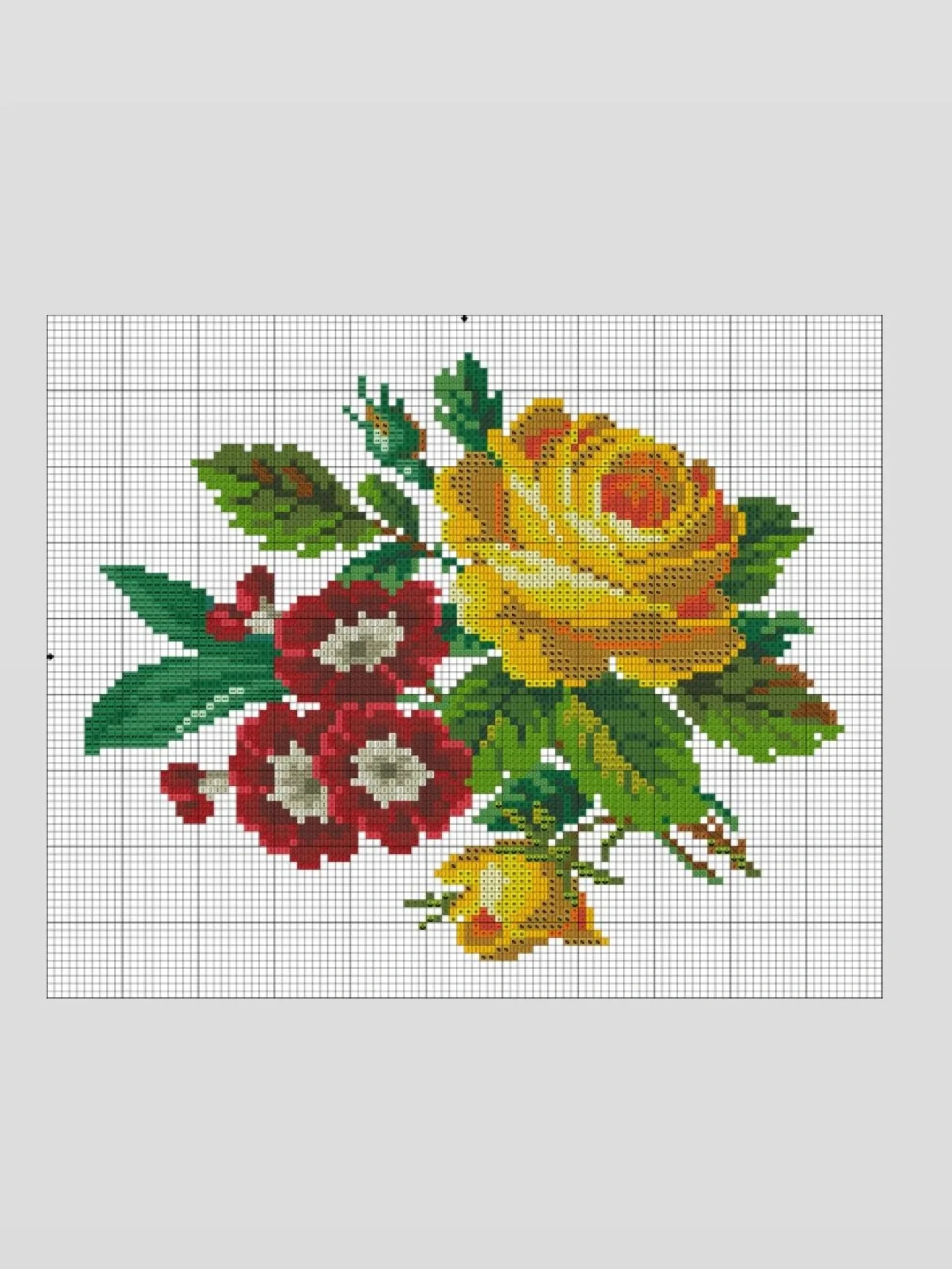 I Love Roses - Cross Stitch Pattern Chart