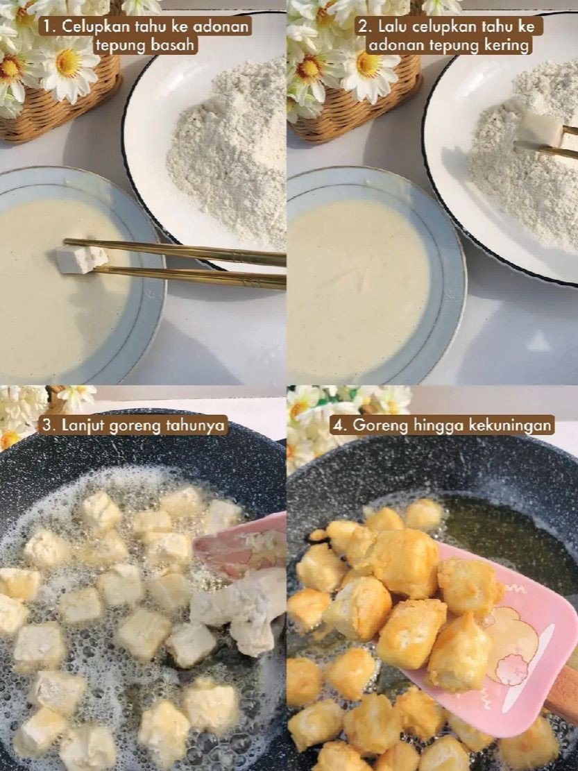 Ide Bekal: Tahu Cabe Garam - Món đậu phụ giòn sốt ớt muối đơn giản cho bữa trưa