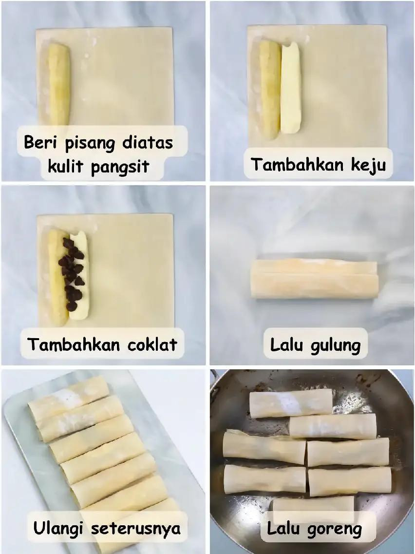 Ide cemilan dari kulit pangsit: Resep camilan ngọt và mặn