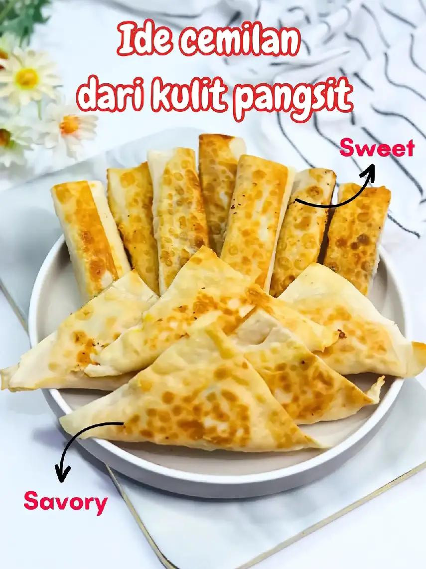 Ide cemilan dari kulit pangsit: Resep camilan ngọt và mặn