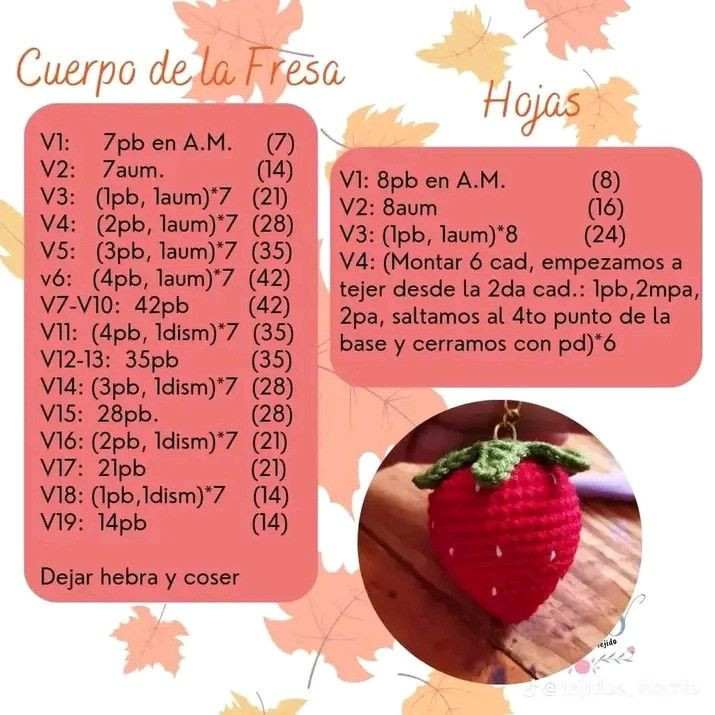 Ideas para tejer en ferias: fresas, ramos y patrones