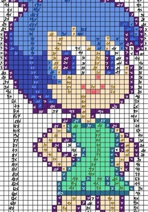 Inside Out 2 Crochet Pixel Chart: Anxiety, Envy, Sadness, Embarrassment Patterns