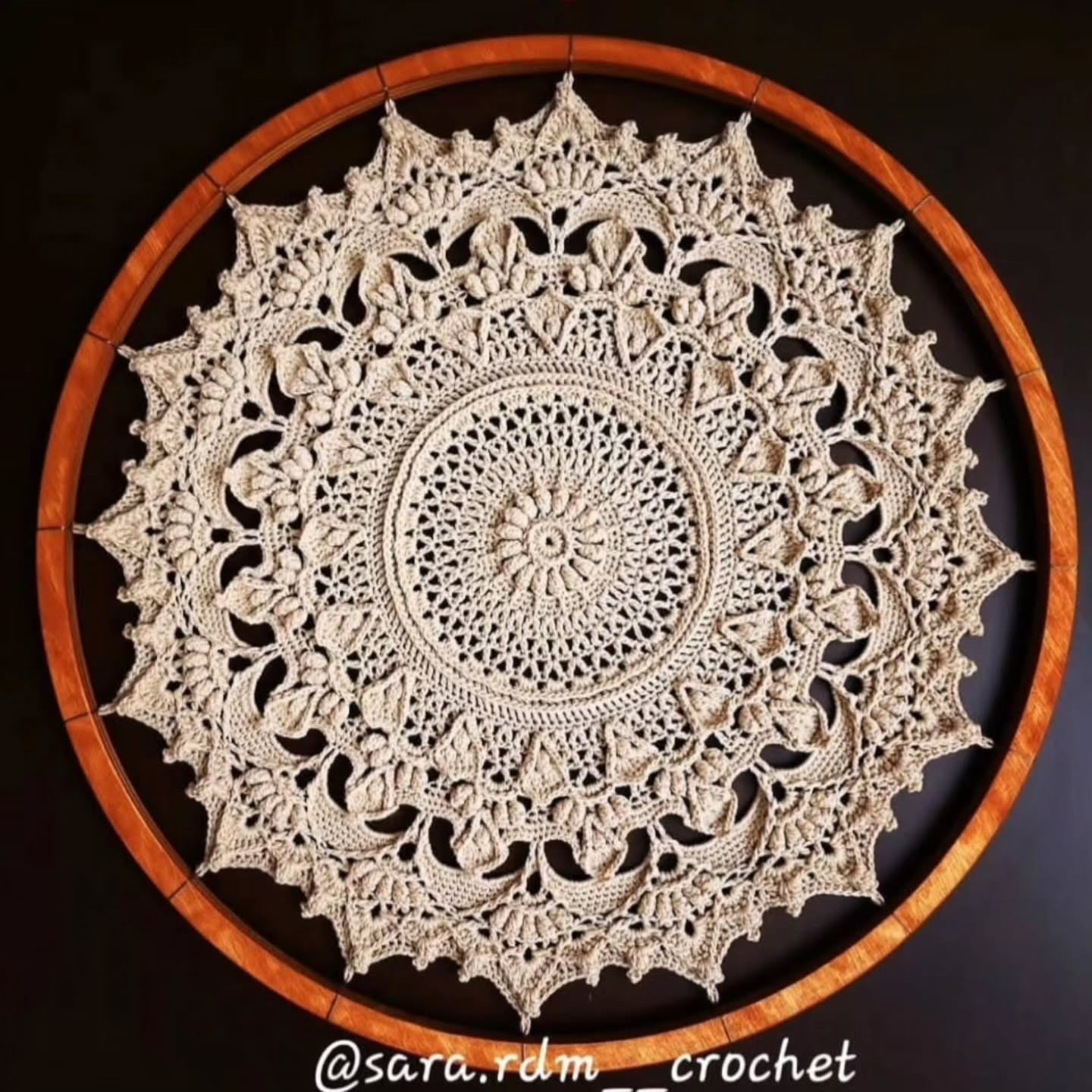 Iranian Crochet Mandala Wall Hanging Pattern with Lily Design Chart