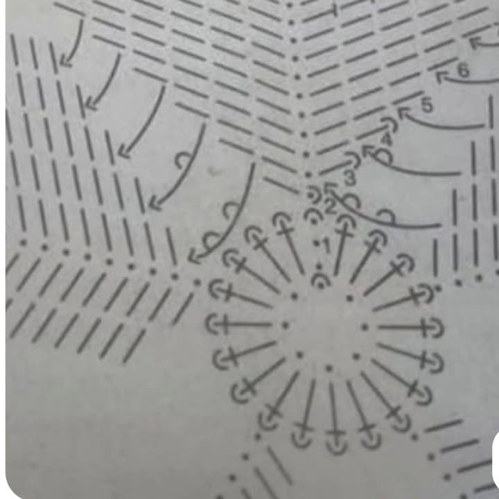 Irish Crochet Round Doily Pattern Chart