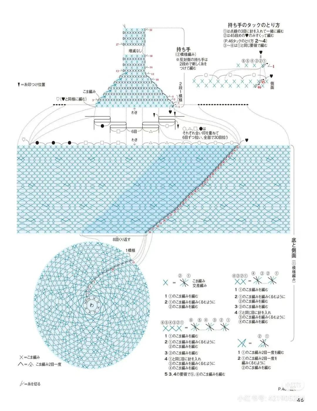 Japanese Crochet Bag Patterns: Floral Tote, Chevron Motif Bag, and Colorful Summer Shopper