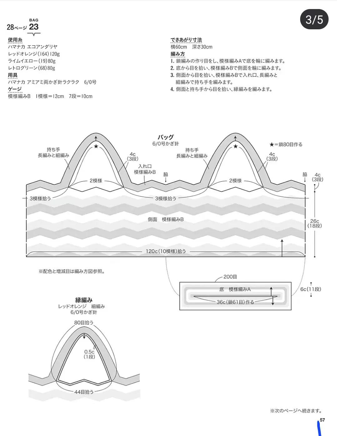 Japanese Crochet Bag Patterns: Floral Tote, Chevron Motif Bag, and Colorful Summer Shopper