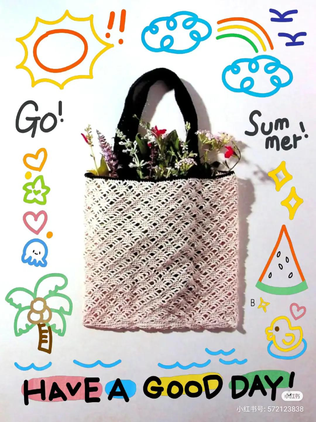 Japanese Crochet Bag Patterns: Floral Tote, Chevron Motif Bag, and Colorful Summer Shopper