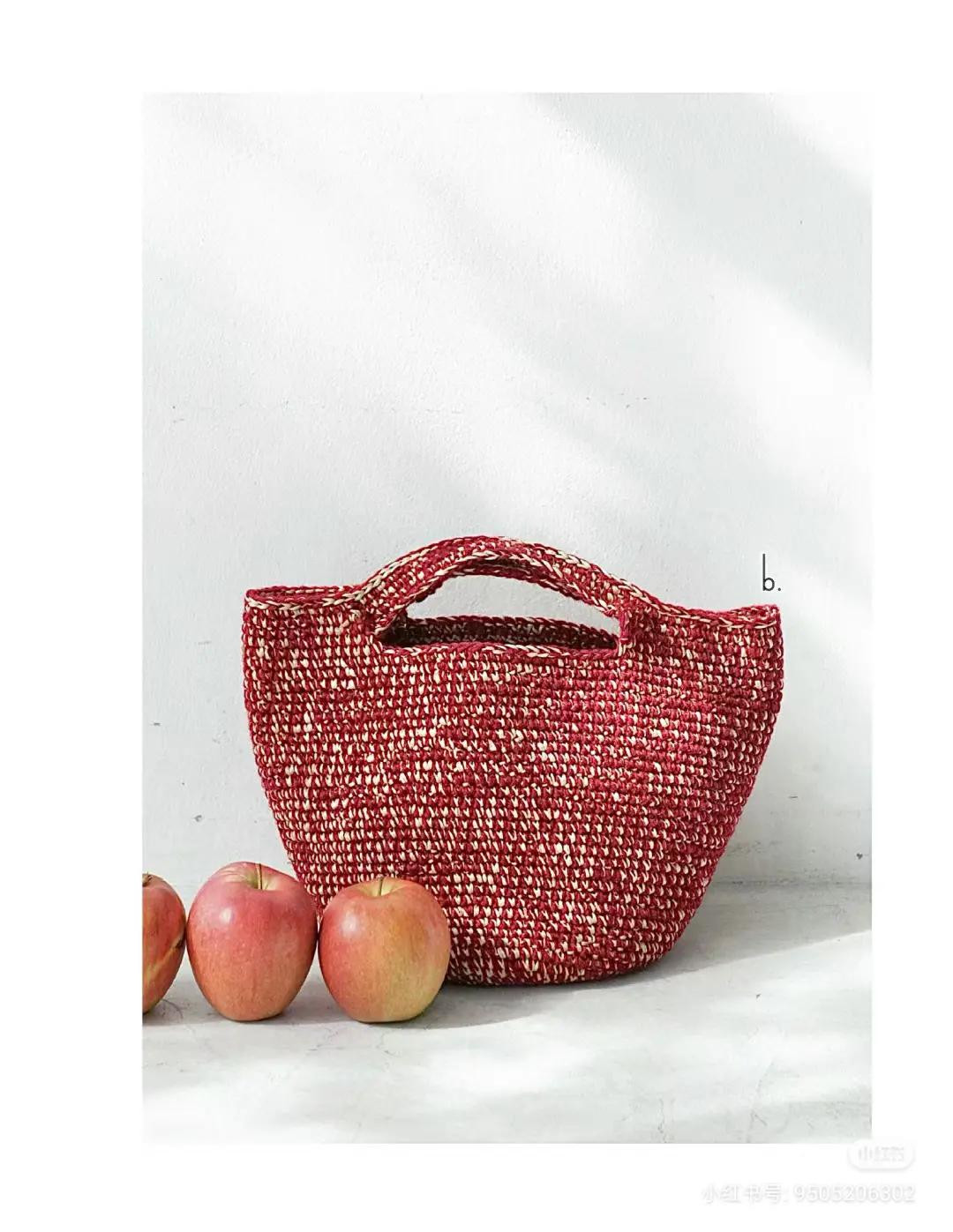 Japanese Crochet Pattern for Round and Square Bottom Bags with Bobble and Tassel Details