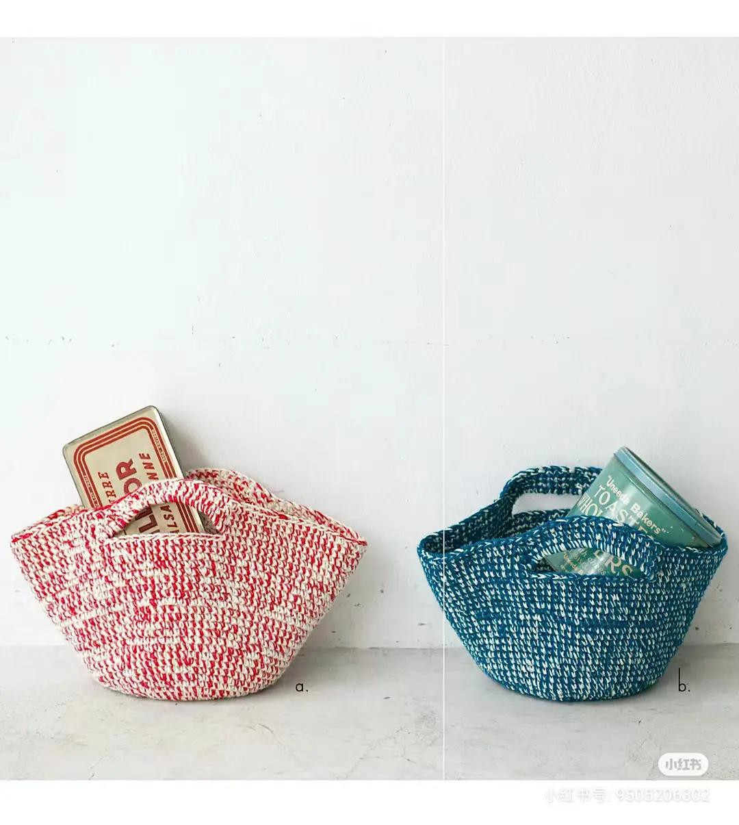 Japanese Crochet Pattern for Round and Square Bottom Bags with Bobble and Tassel Details