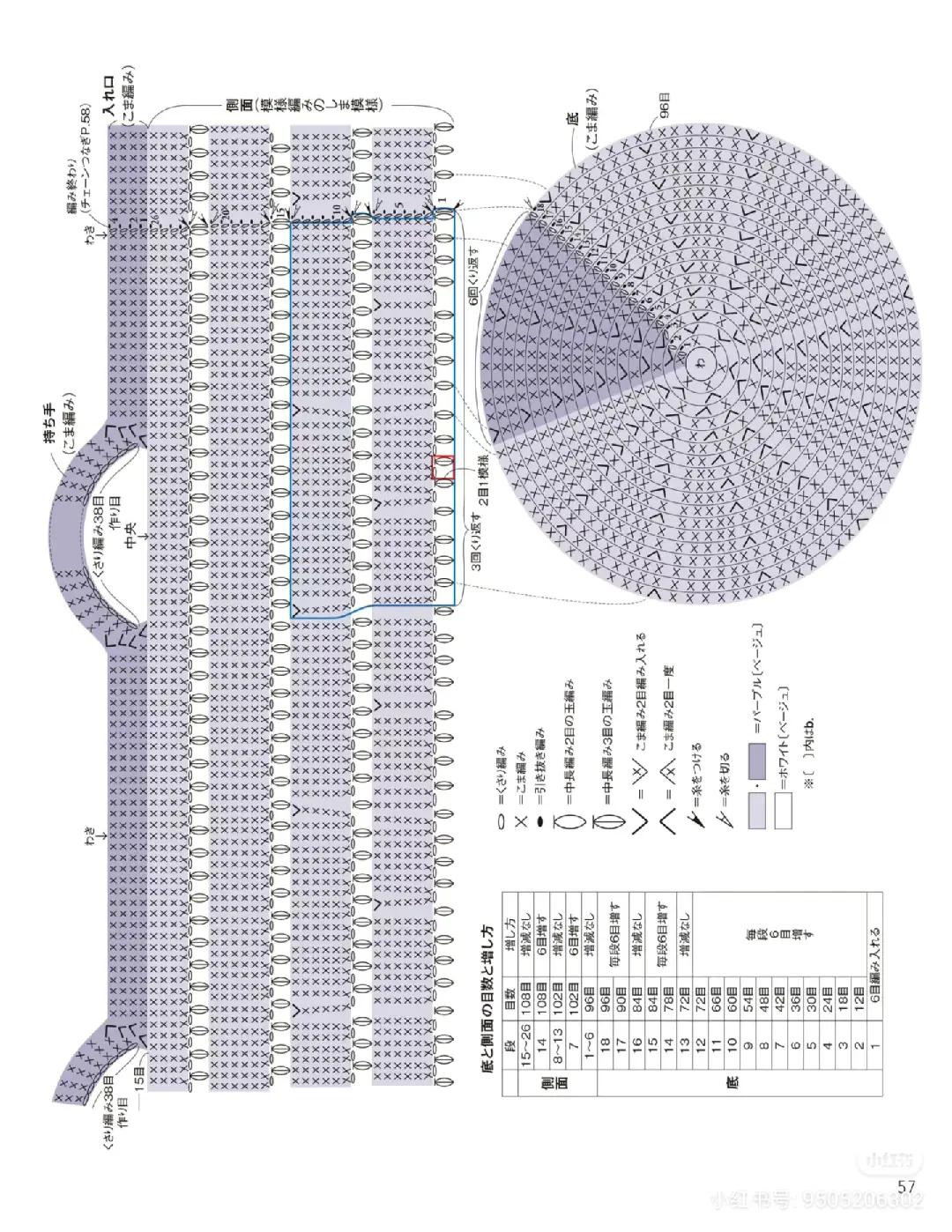 Japanese Crochet Patterns: Ribbon Shoulder Bag and Drawstring Mini Bag Charts