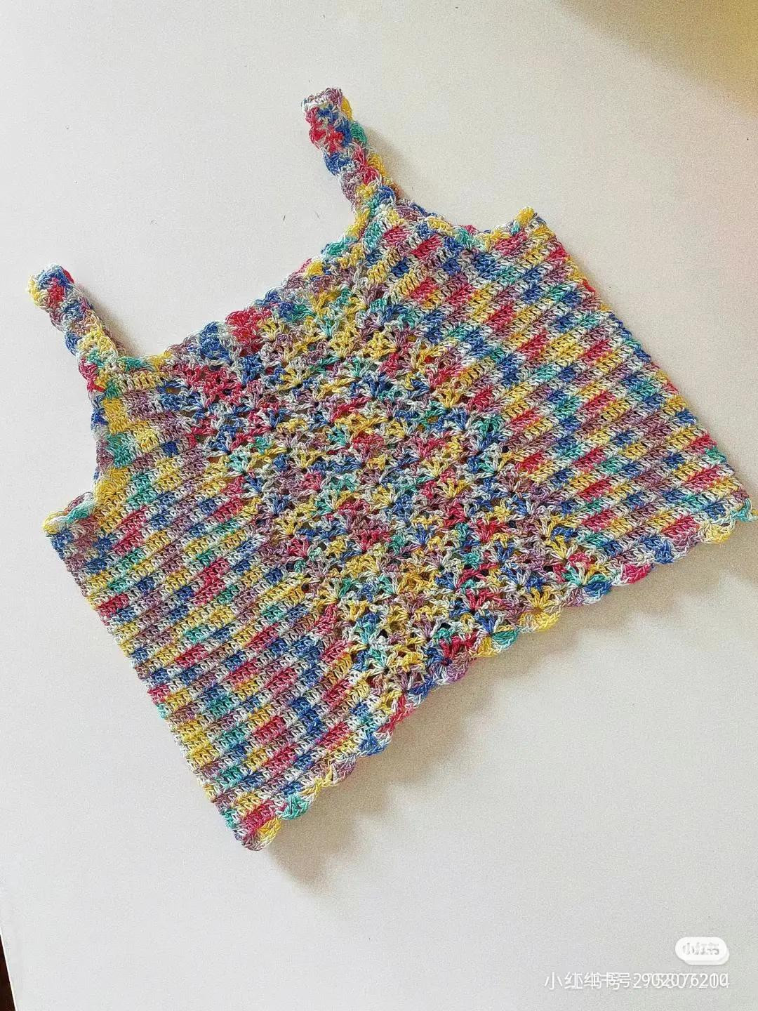 Japanese Crochet Vest Pattern with Detailed Charts and Sizing Diagrams