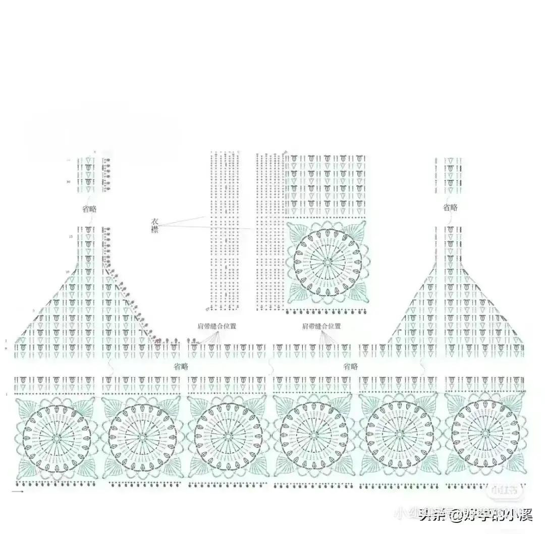 Japanese Crochet Vest Pattern with Detailed Charts and Sizing Diagrams