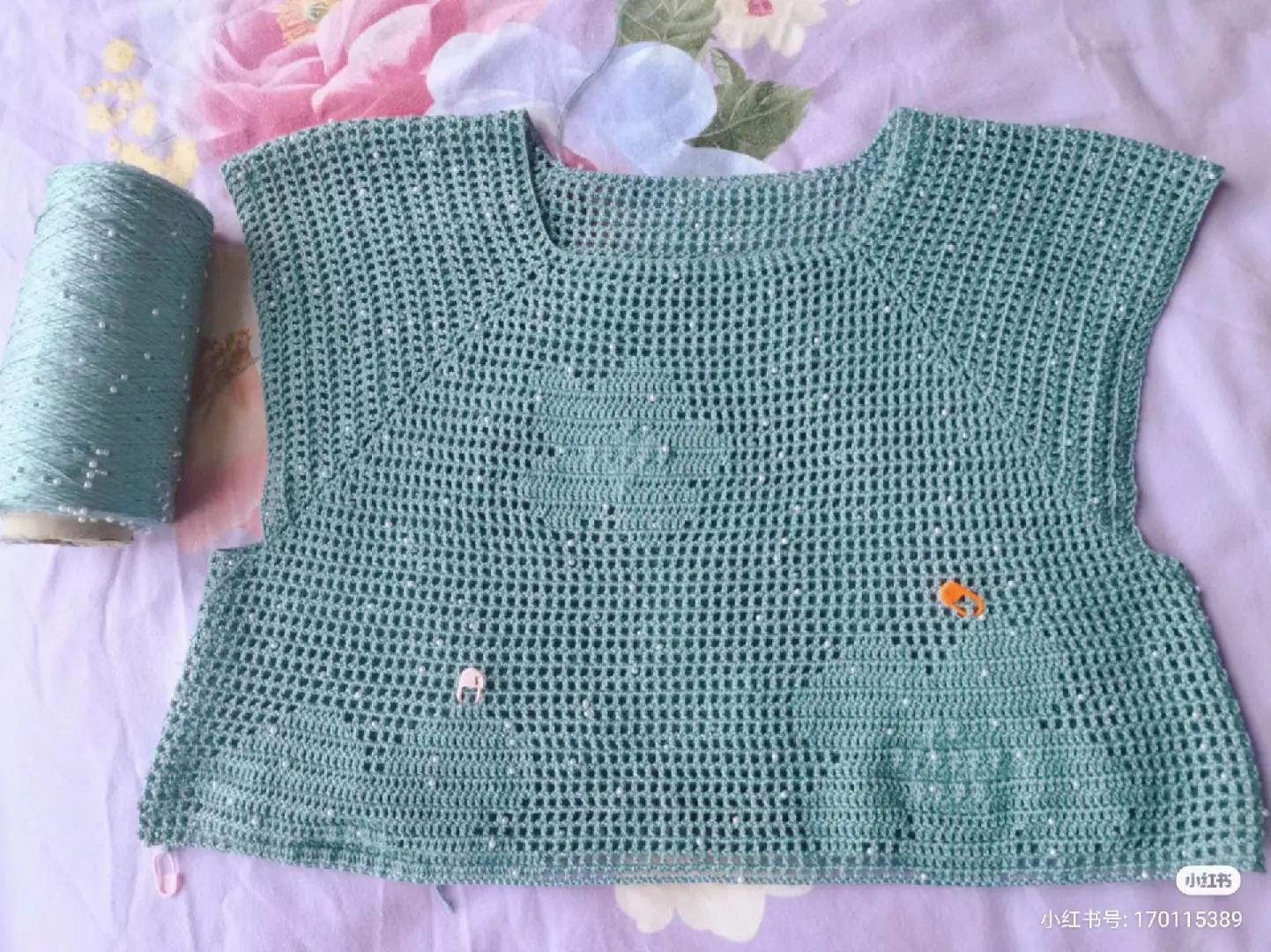 Japanese Crochet Vest Pattern with Detailed Charts and Sizing Diagrams