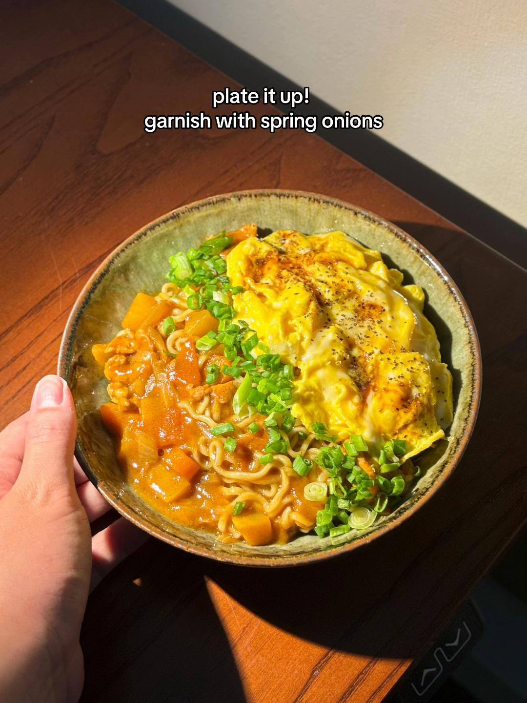 Japanese Curry Ramyeon with Scrambled Eggs